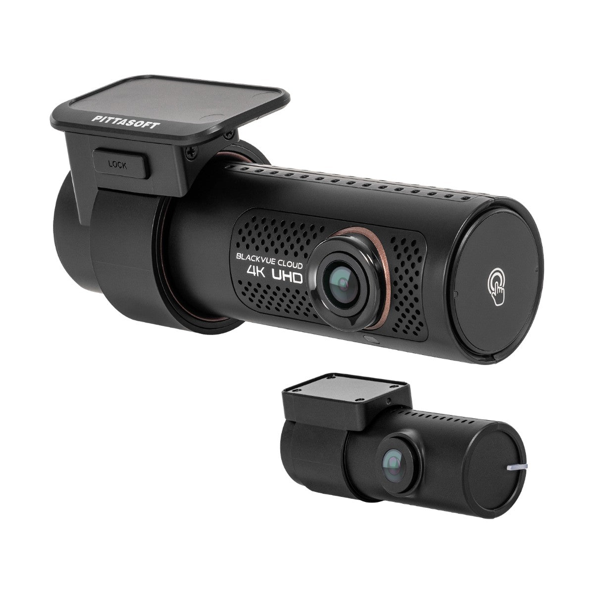 BlackVue DR970X-2CH 4K UHD dash cam, angled front view