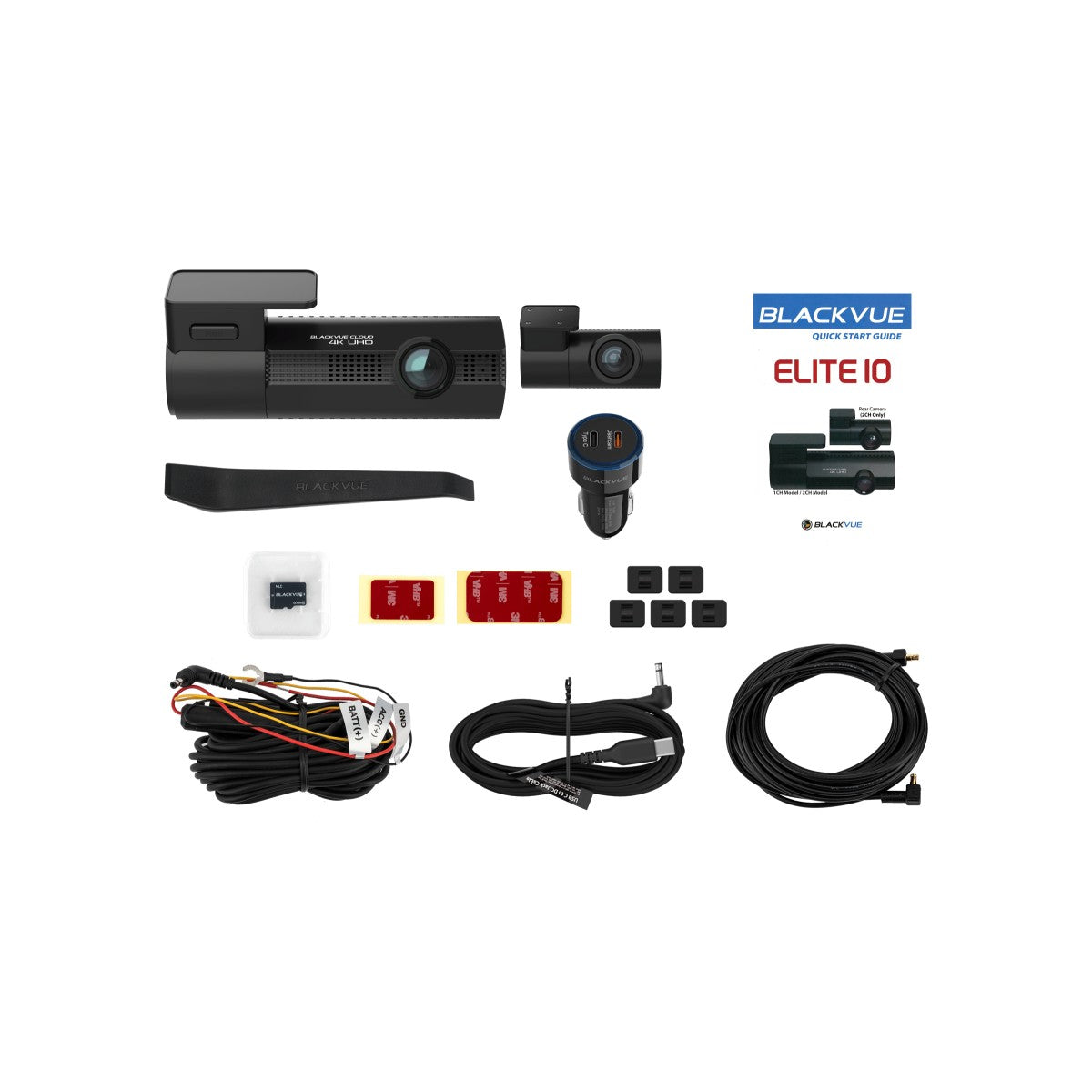 BlackVue ELITE 10 2CH box contents
