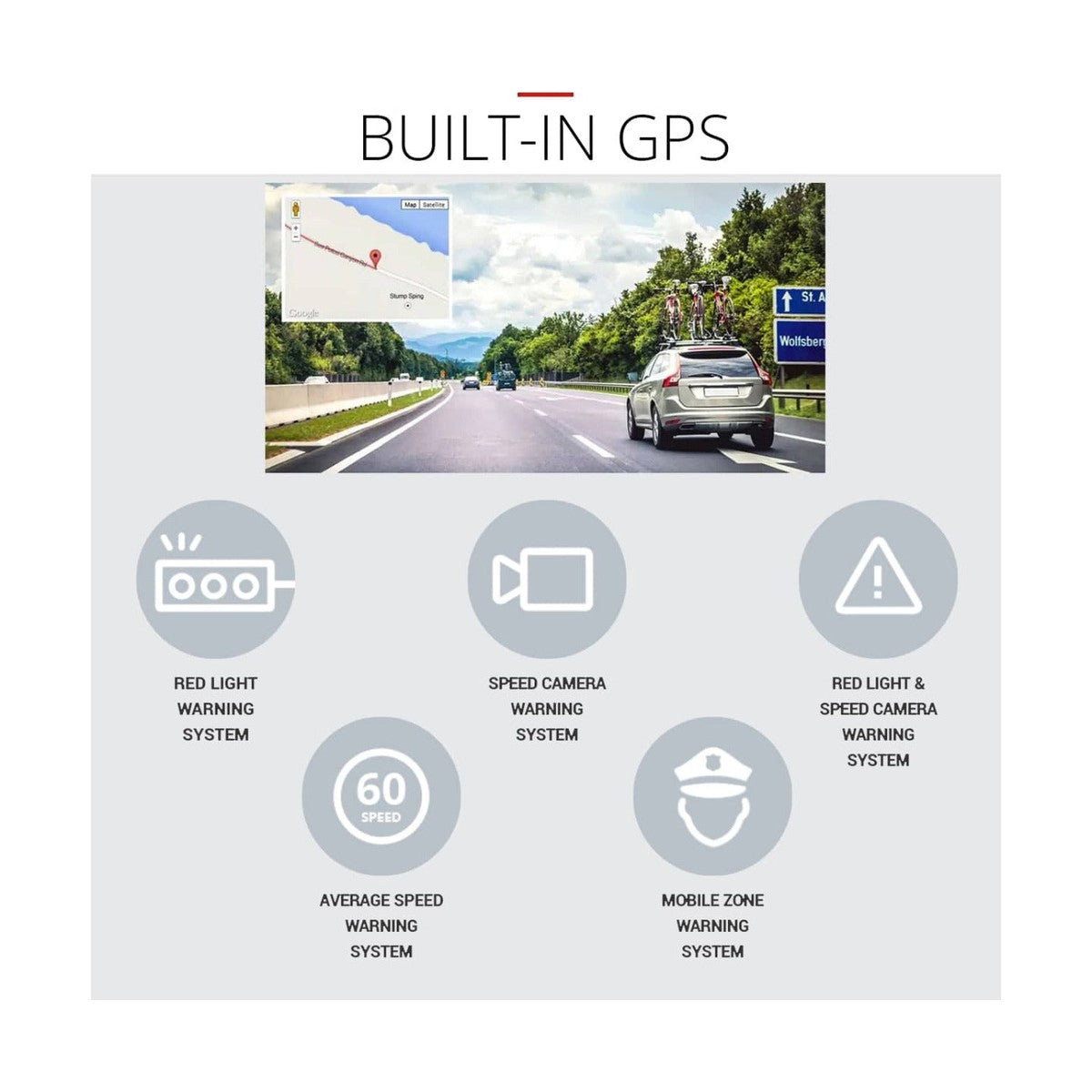 Thinkware ARC 900 dash cam built-in GPS graphic