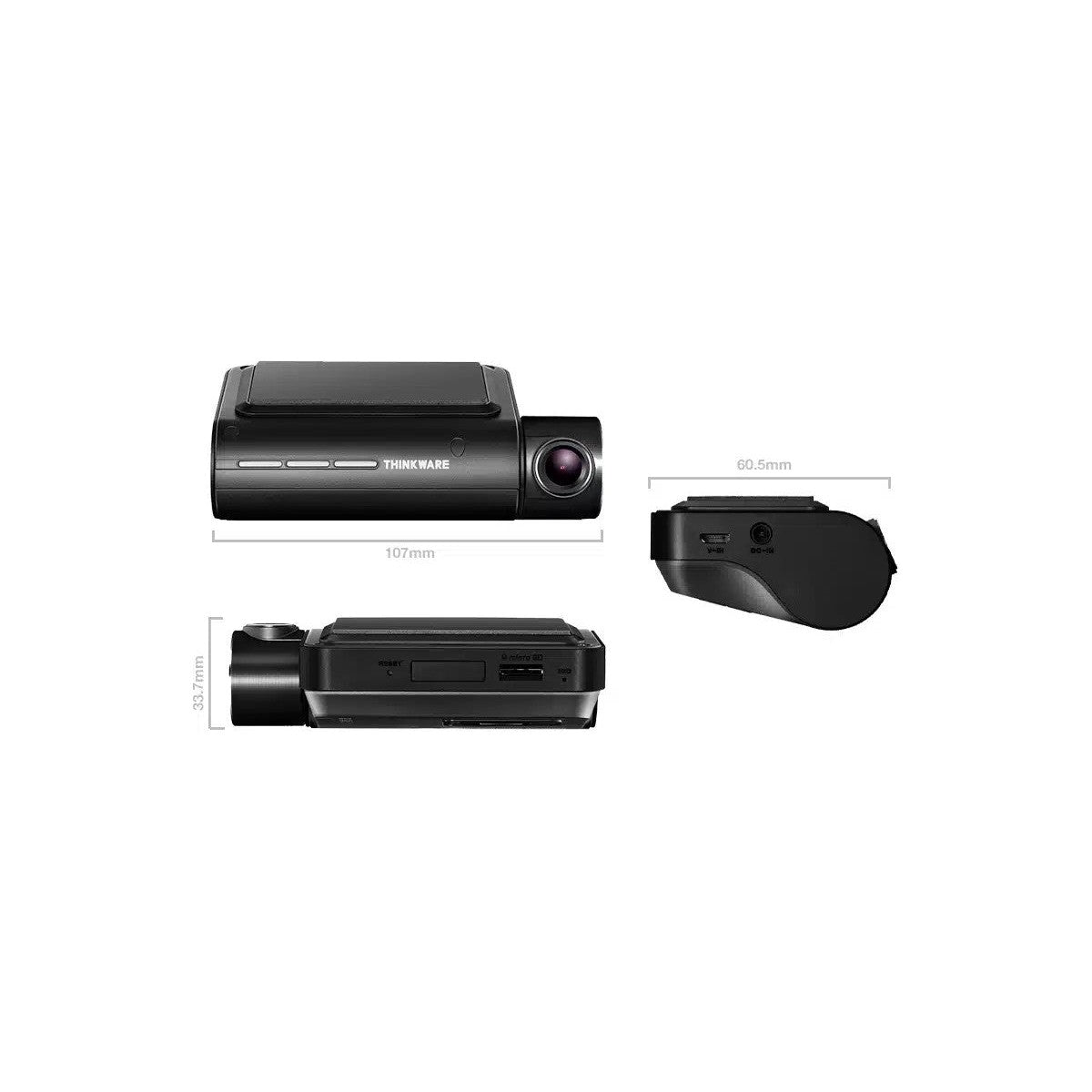Thinkware Q850 Pro dash cam dimensions diagram